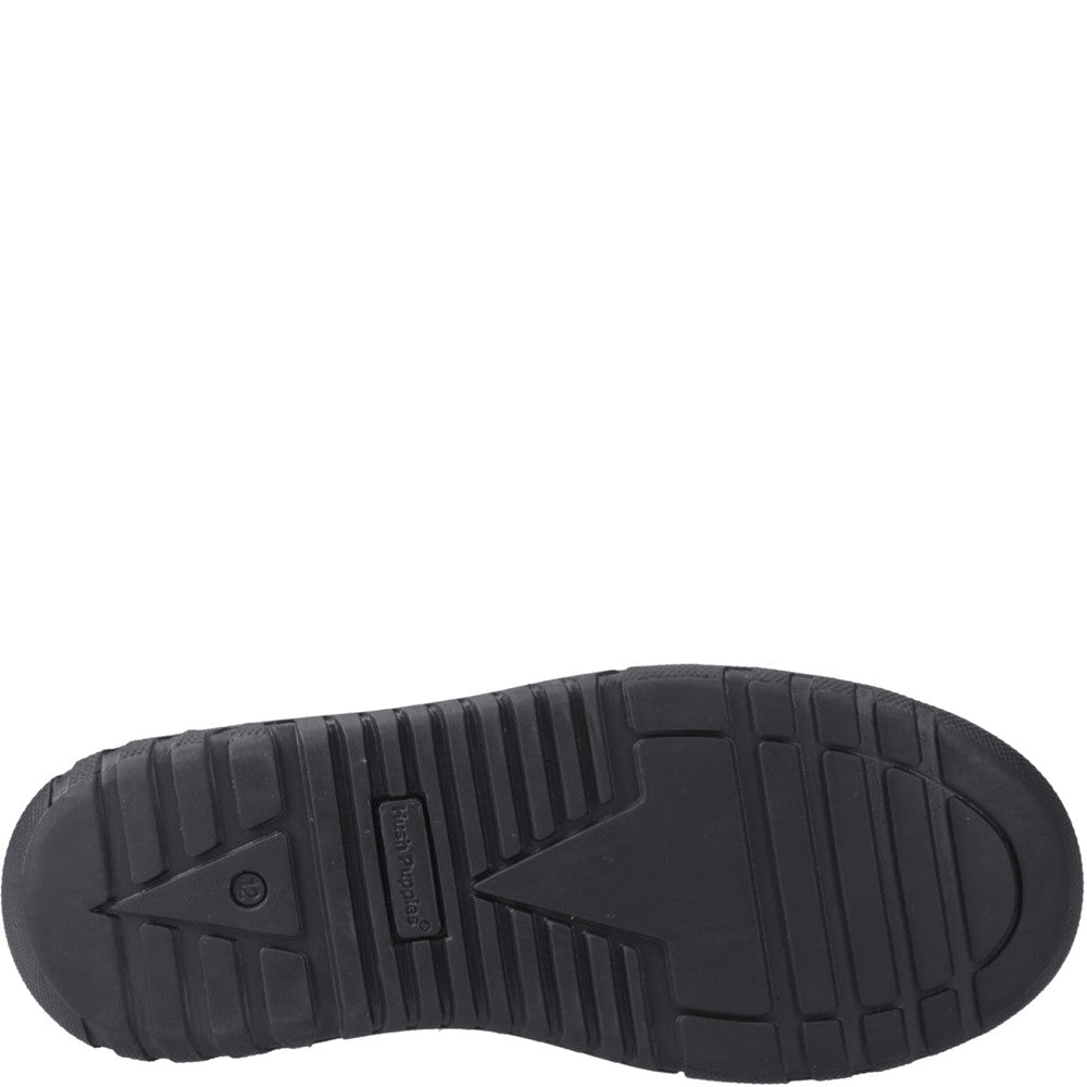 Boys BTS Black Hush Puppies Sergio Shoe