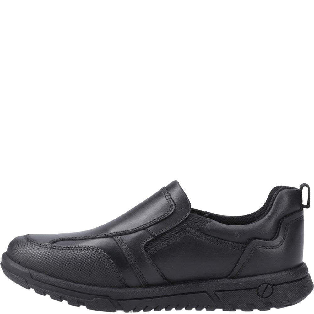 Boys BTS Black Hush Puppies Sergio Shoe