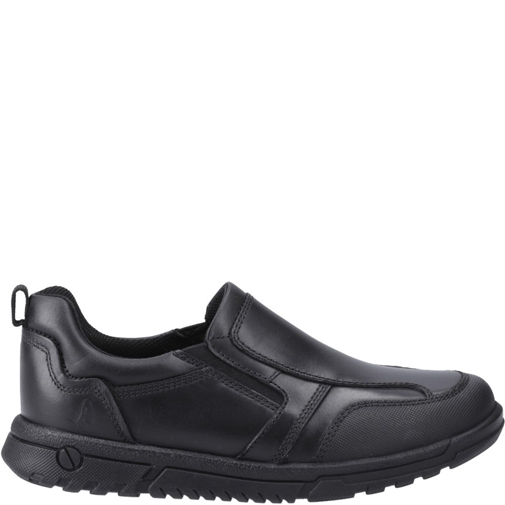 Boys BTS Black Hush Puppies Sergio Shoe