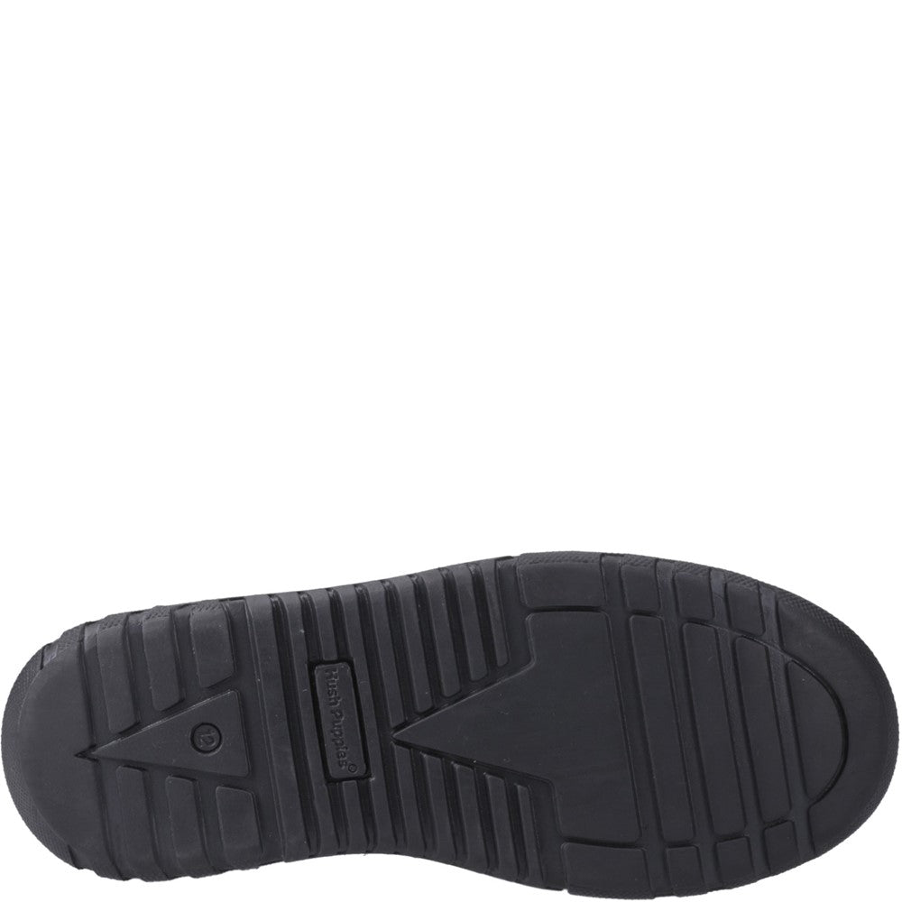 Boys BTS Black Slip Hush Puppies Sergio Shoe