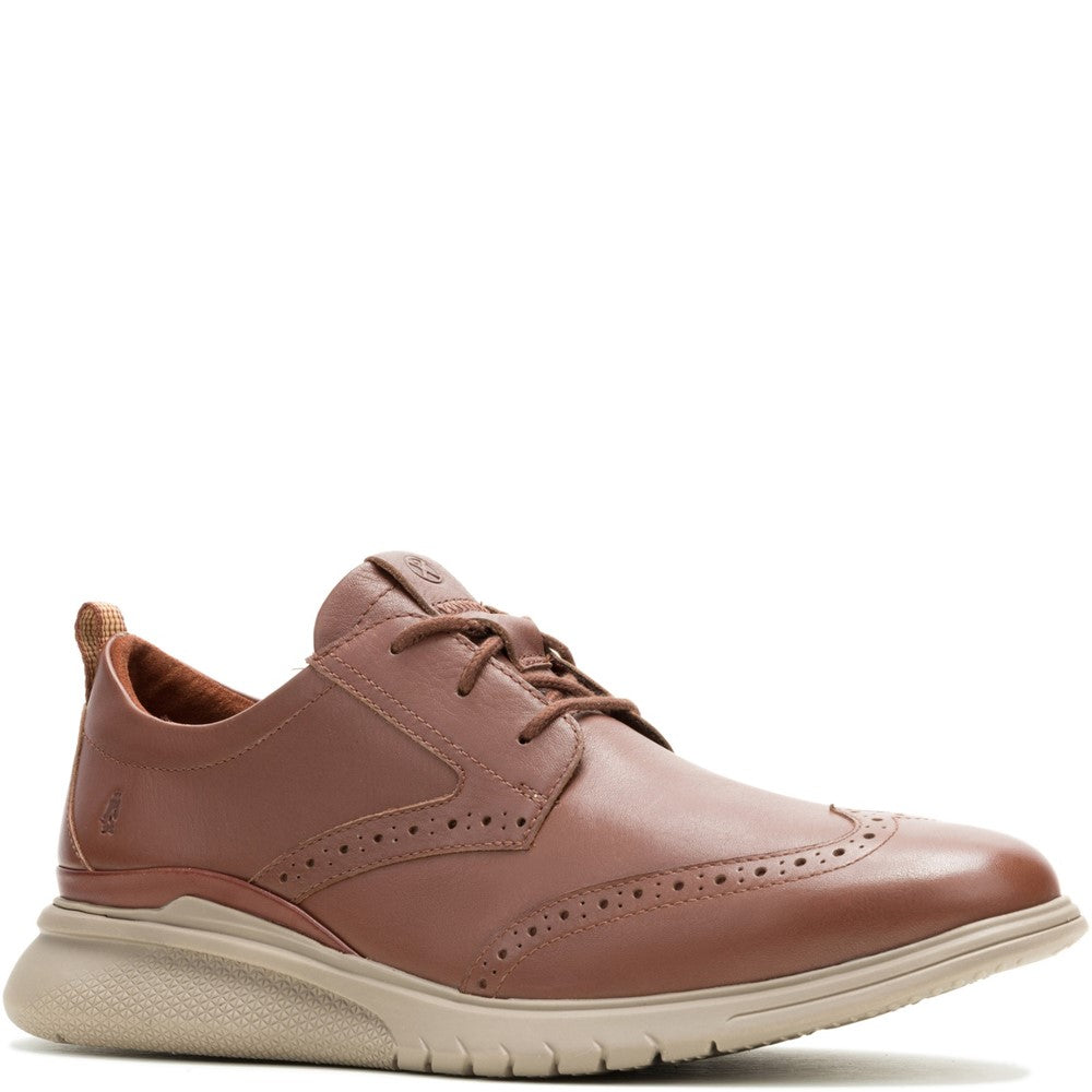 Mens Formal Lace Up Shoes Cappucino Hush Puppies Advance Wingtip Shoe