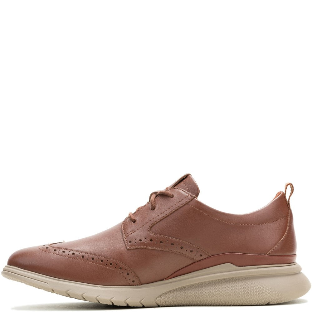Mens Formal Lace Up Shoes Cappucino Hush Puppies Advance Wingtip Shoe