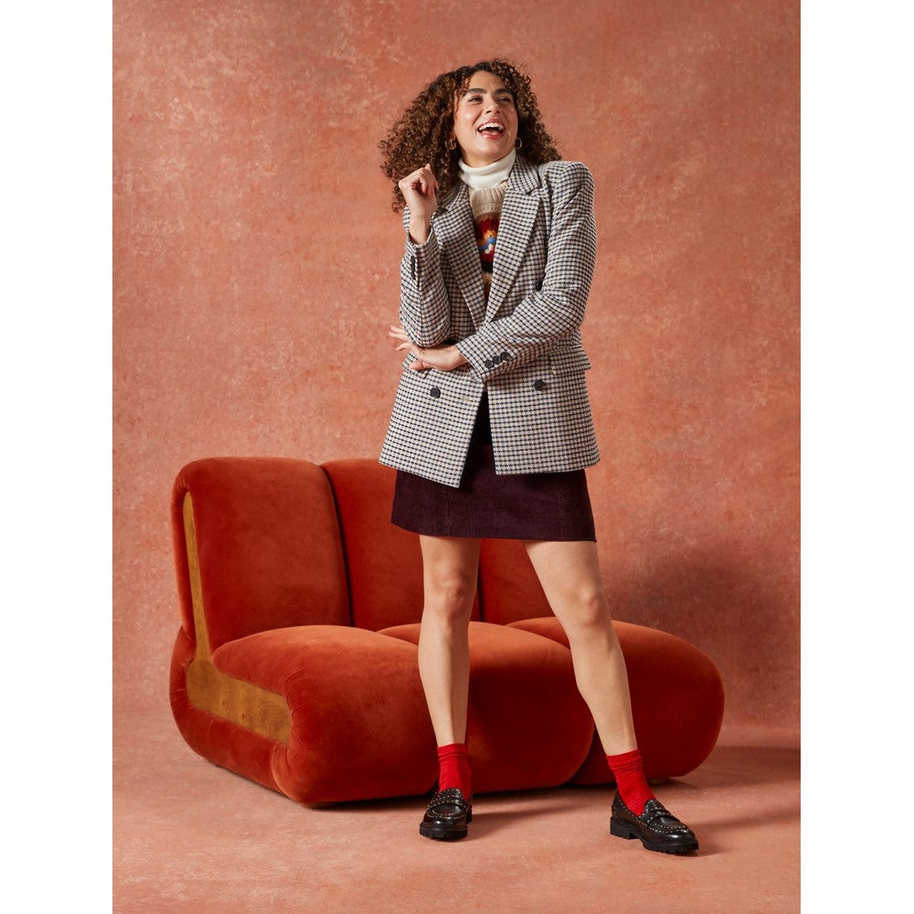 Slip On Ladies Shoes Black Hush Puppies Genie Stud Loafer