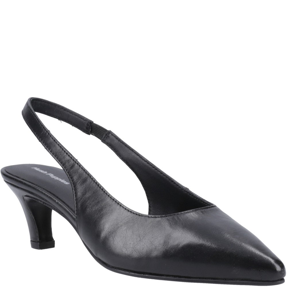 Ladies Heels Black Hush Puppies Nahla Kitten Heel
