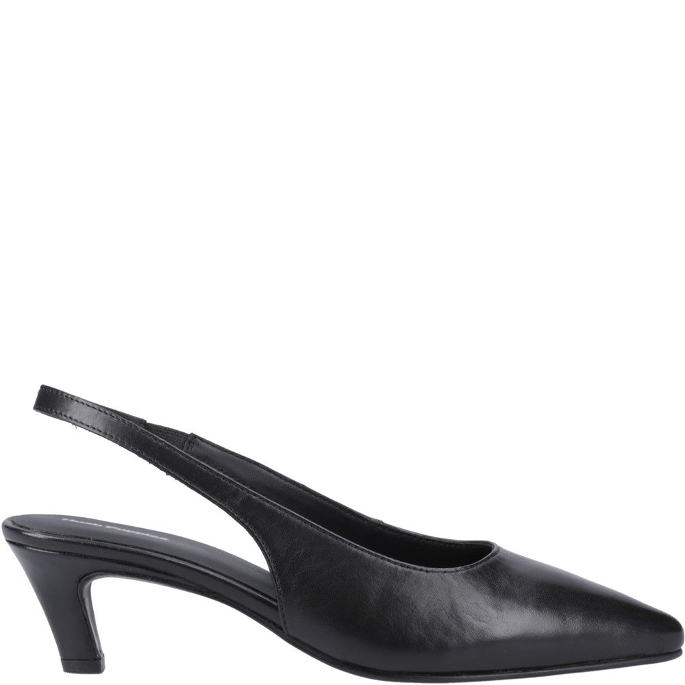 Ladies Heels Black Hush Puppies Nahla Kitten Heel