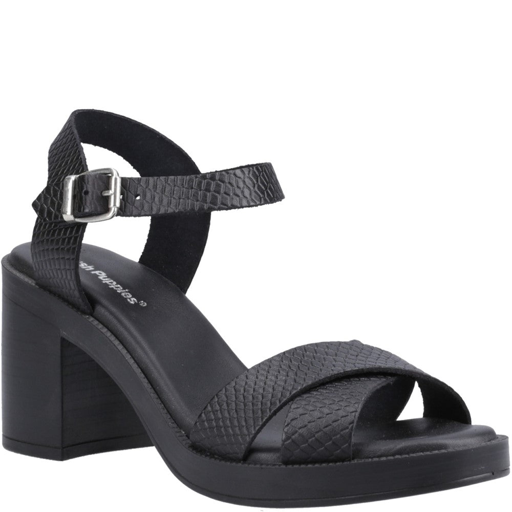 Ladies Heels Black/Snake Hush Puppies Georgia Party Heel