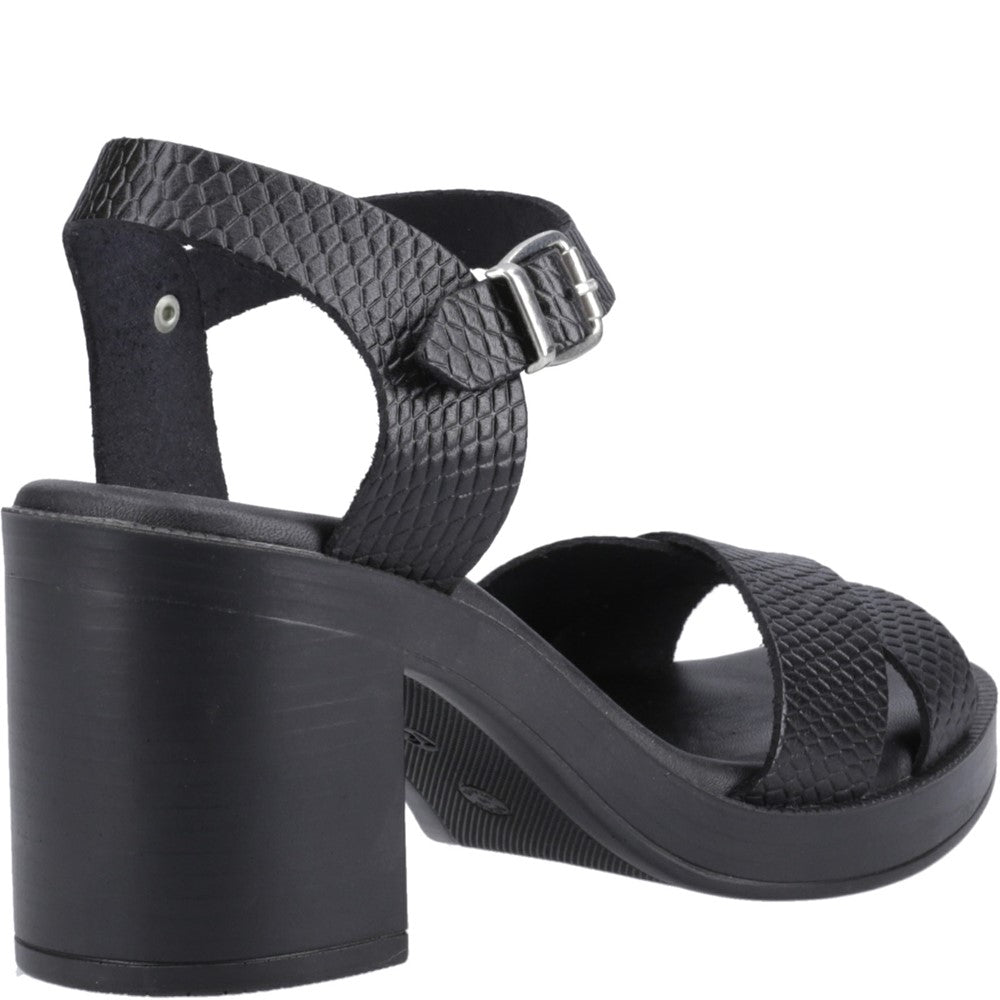 Ladies Heels Black/Snake Hush Puppies Georgia Party Heel