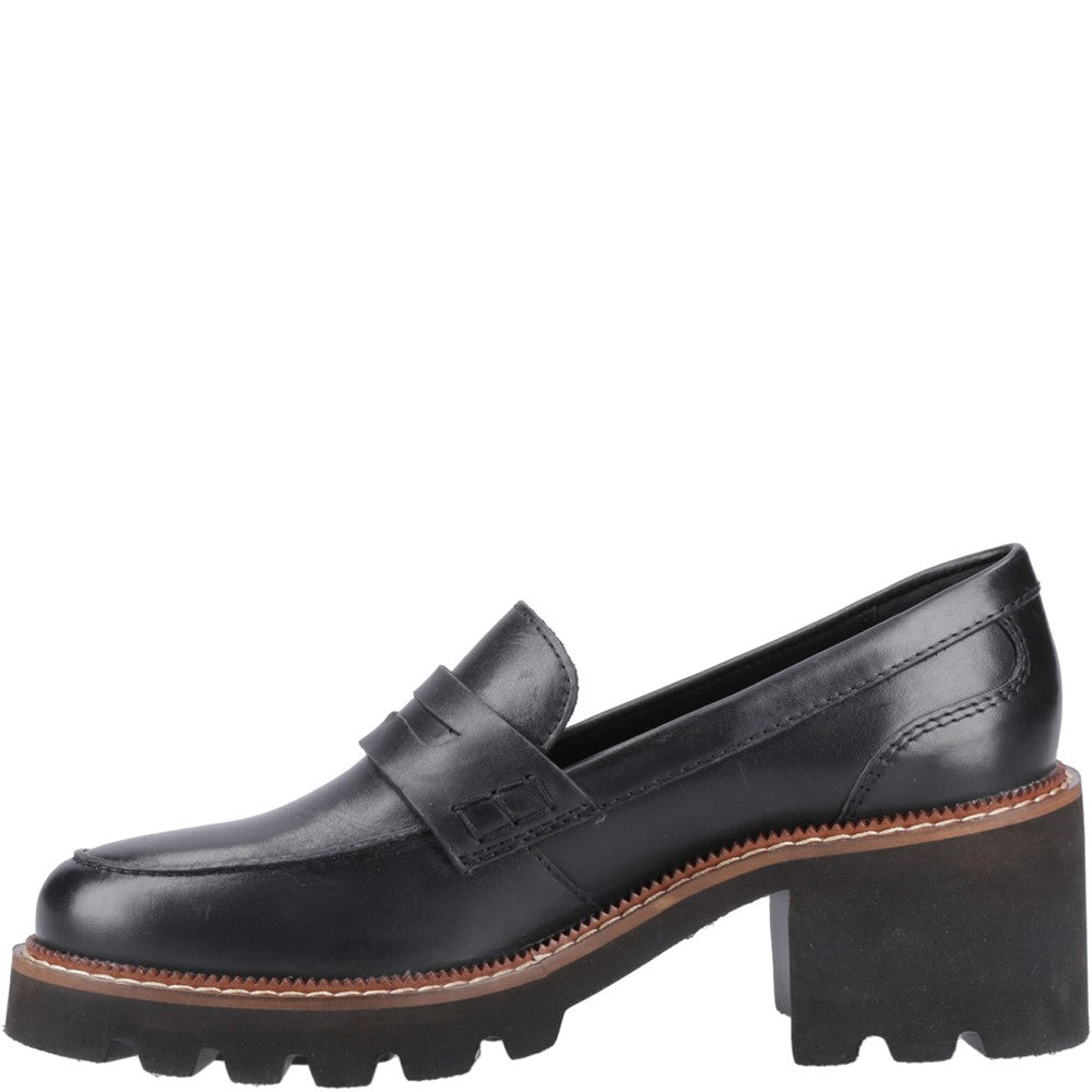 Slip On Ladies Shoes Black Hush Puppies Giavanna Loafer