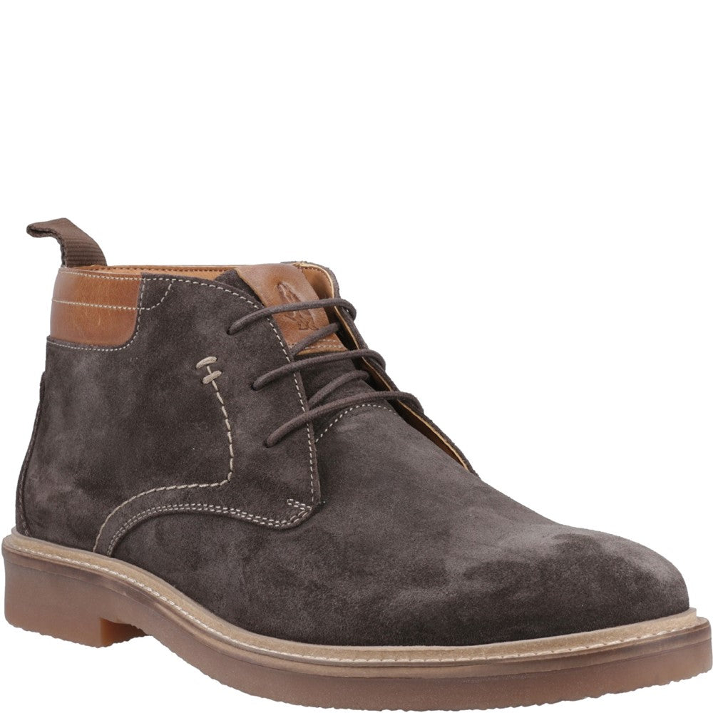 Mens Boots Chocolate Hush Puppies Gideon Chukka Boot