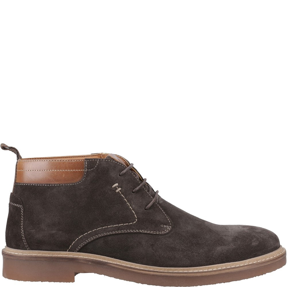 Mens Boots Chocolate Hush Puppies Gideon Chukka Boot
