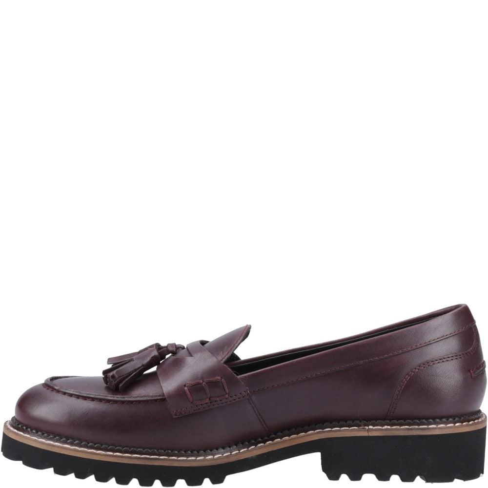 Slip On Ladies Shoes Plum Hush Puppies Ginny Loafer