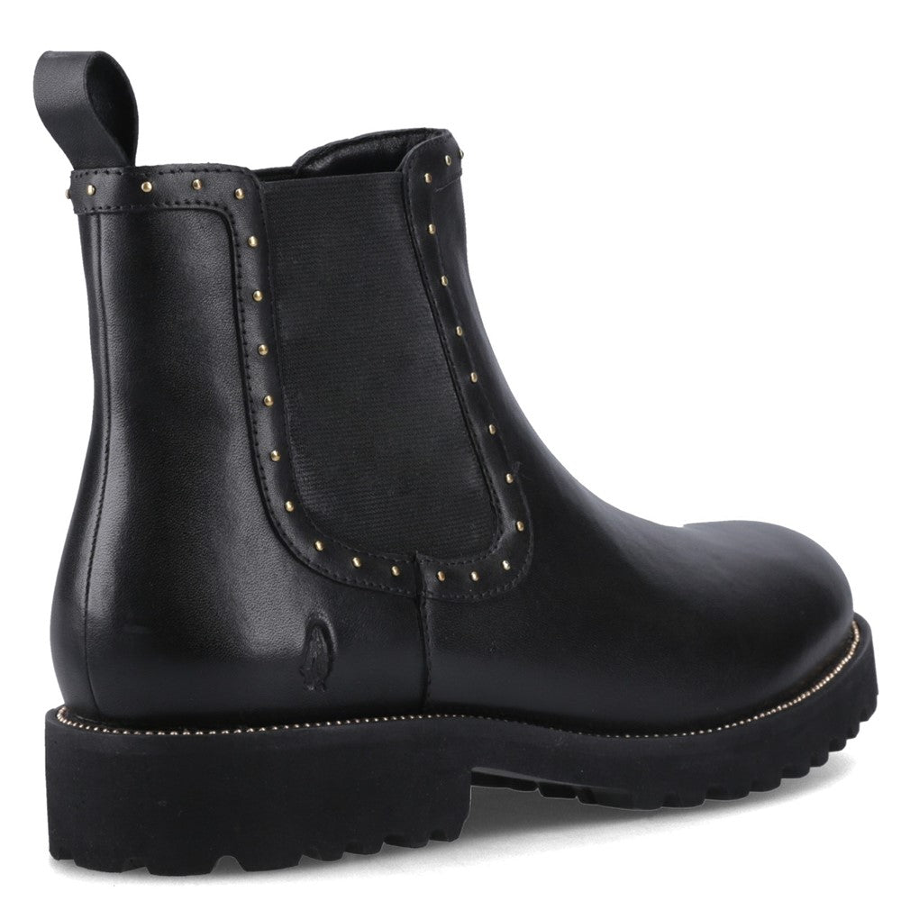 Ladies Ankle Boots Black Hush Puppies Gwyneth Stud Boot