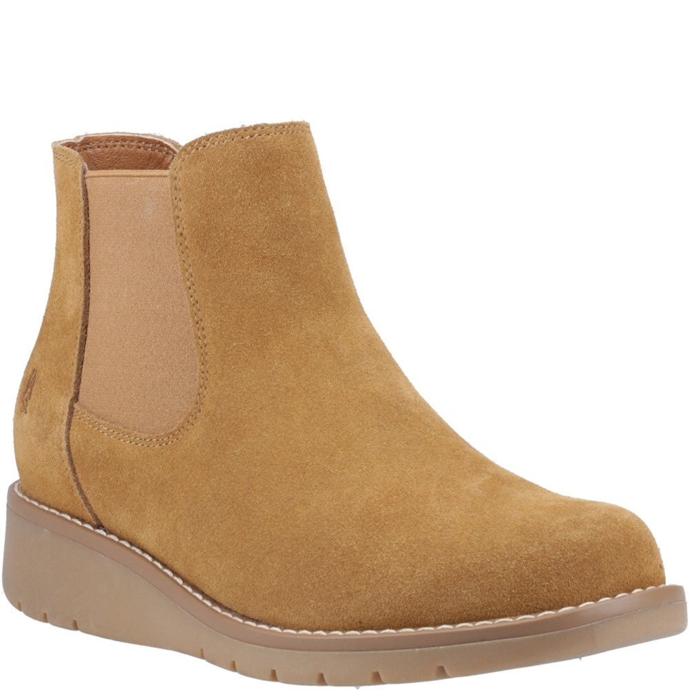 Ladies Ankle Boots Tan Hush Puppies Leonie Suede Boot