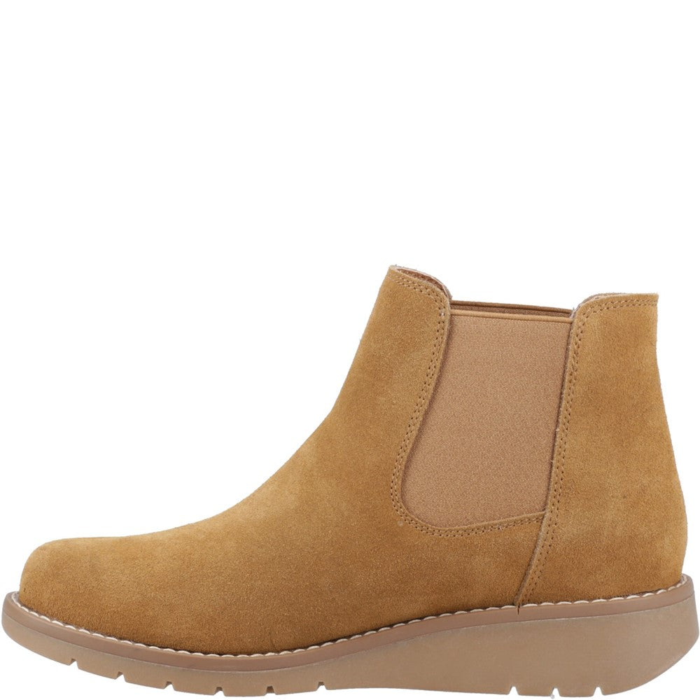 Ladies Ankle Boots Tan Hush Puppies Leonie Suede Boot