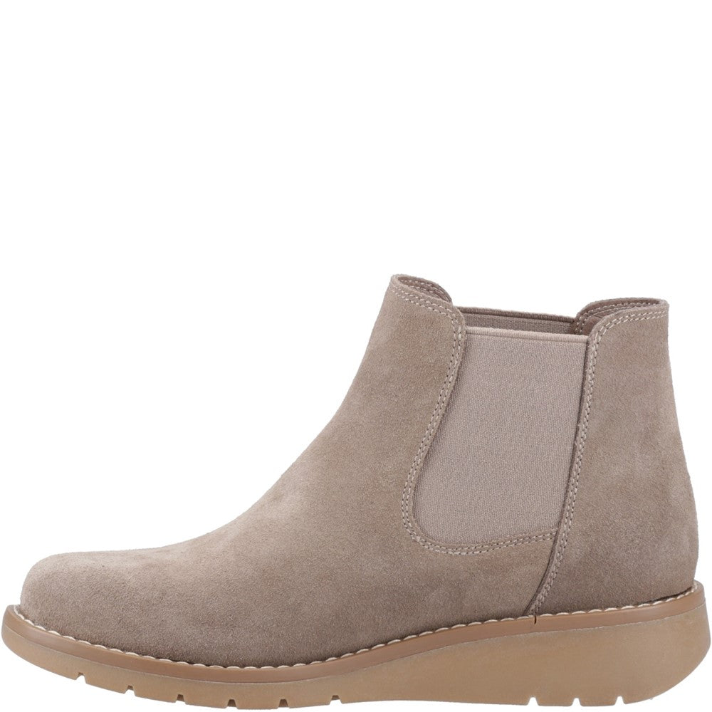 Ladies Ankle Boots Taupe Hush Puppies Leonie Suede Boot
