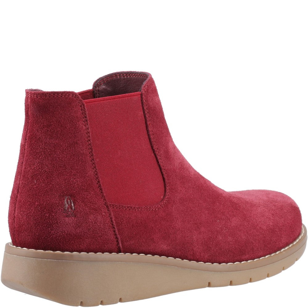 Ladies Ankle Boots Burgundy Hush Puppies Leonie Suede Boot