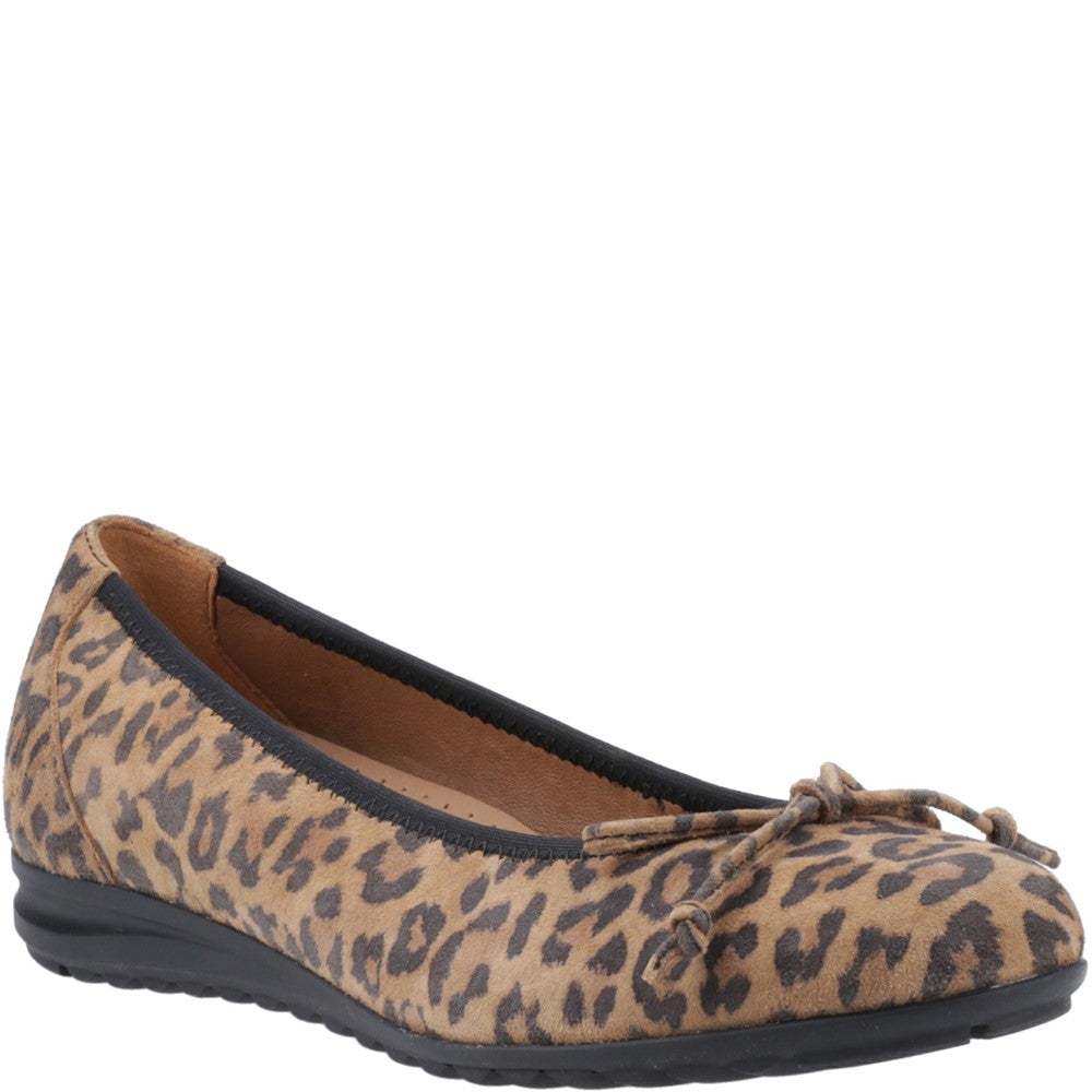 Ballerinas Leopard Hush Puppies Lucille Bow Ballerina