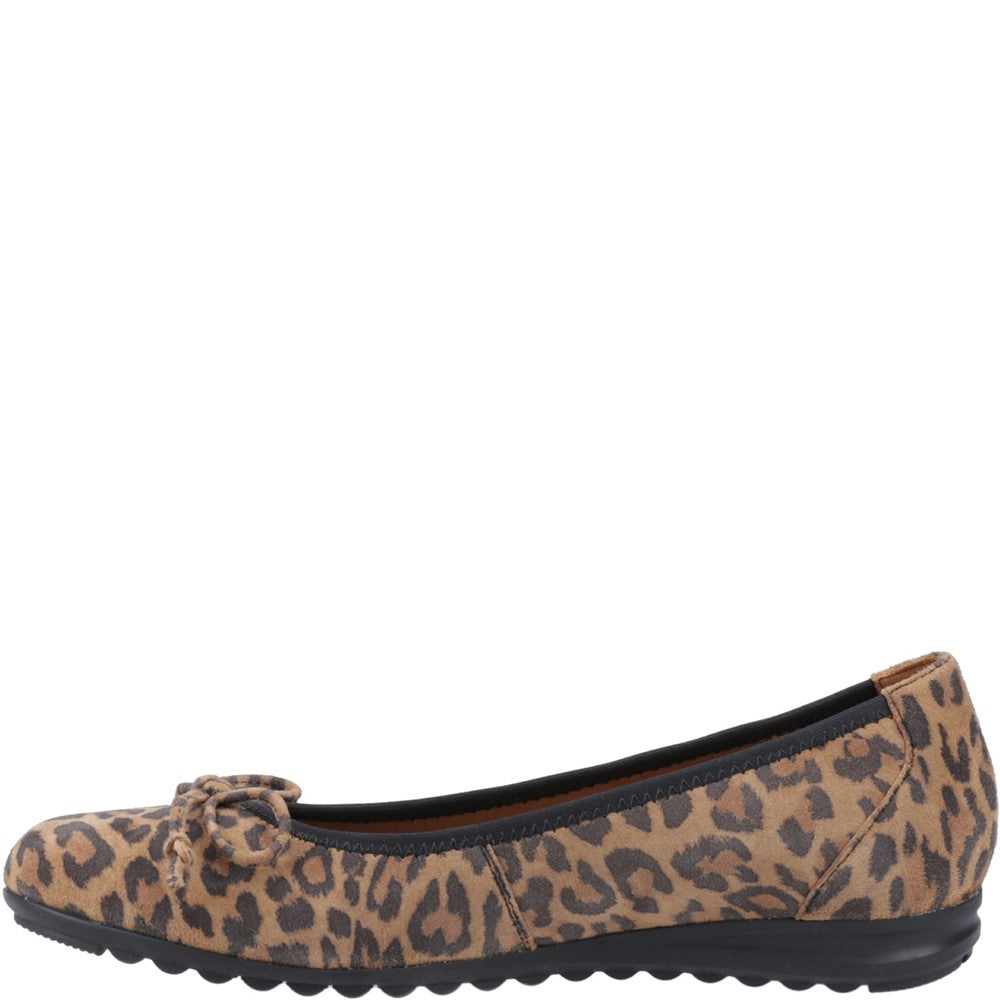 Ballerinas Leopard Hush Puppies Lucille Bow Ballerina