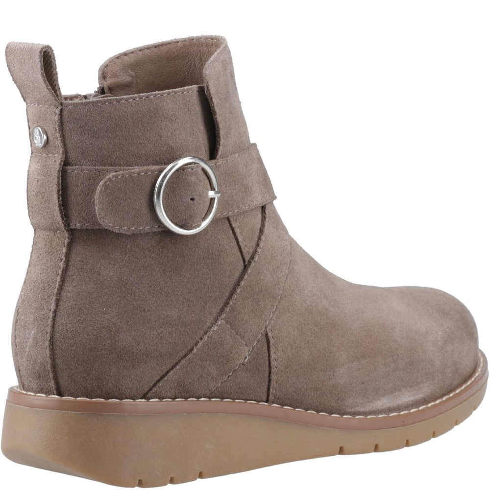 Ladies Ankle Boots Taupe Hush Puppies Lyra Buckle Boot