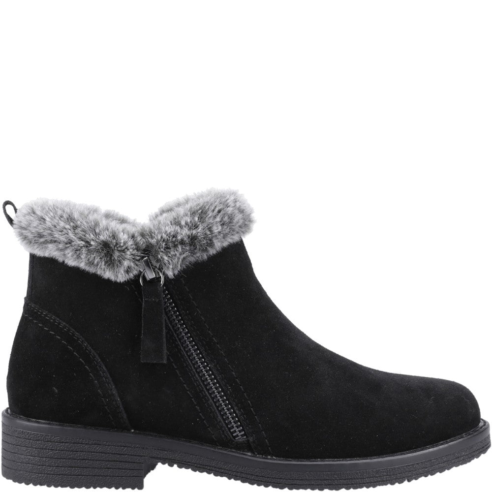 Ladies Ankle Boots Black Hush Puppies Marnie Zip Boot