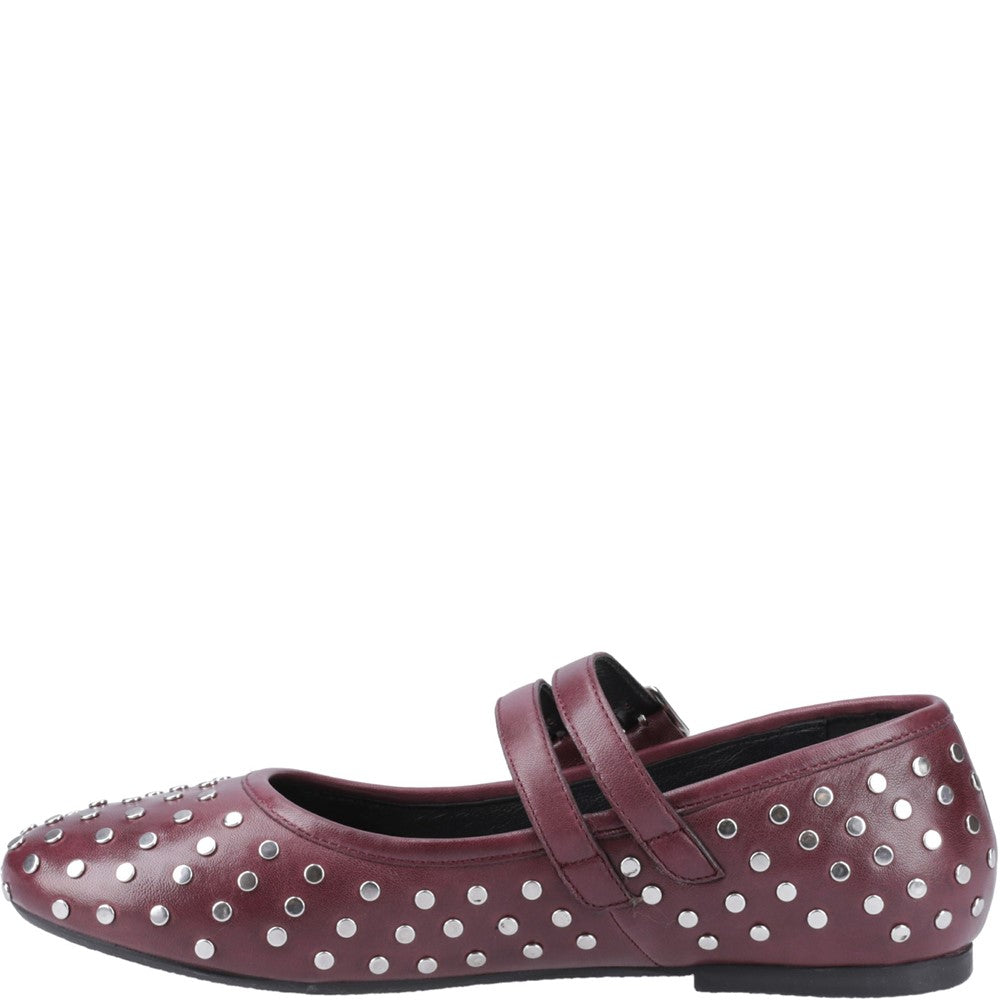 Ballerinas Plum Hush Puppies Nixie Mary Jane Stud