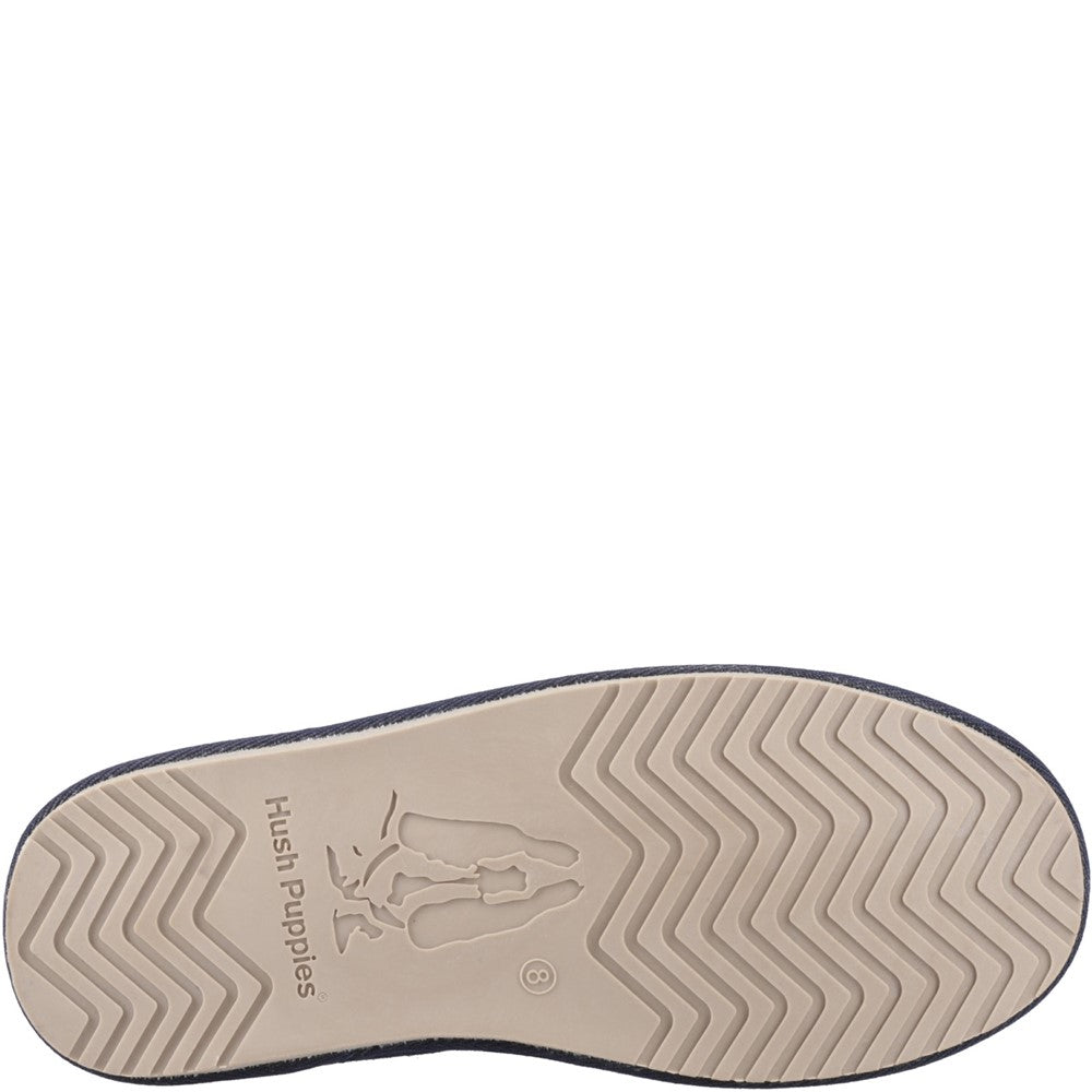 Classic Mens Slippers Navy Hush Puppies Abraham Slipper