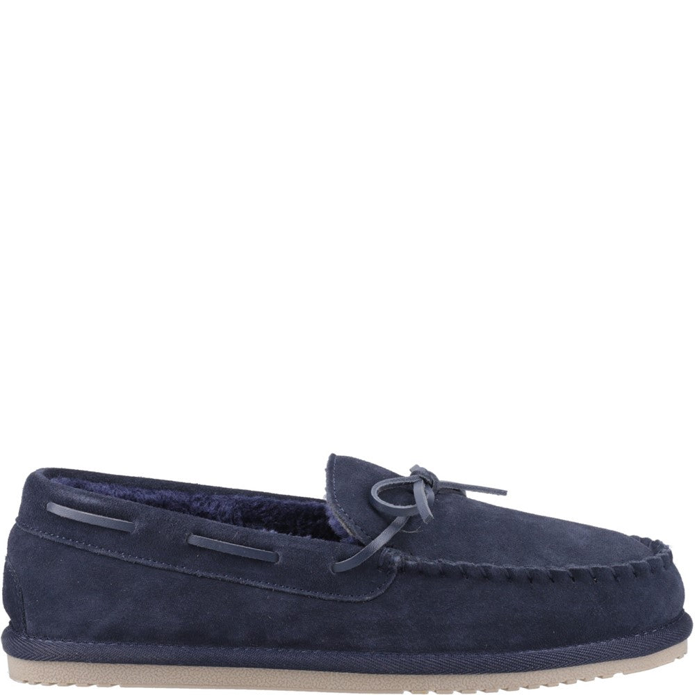 Classic Mens Slippers Navy Hush Puppies Abraham Slipper