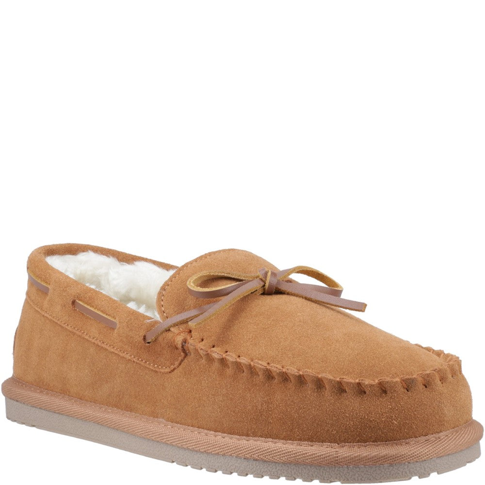 Classic Mens Slippers Tan Hush Puppies Abraham Slipper