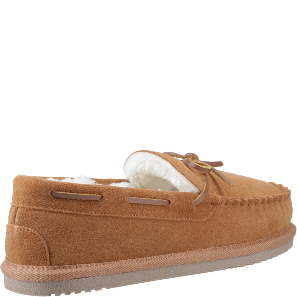 Classic Mens Slippers Tan Hush Puppies Abraham Slipper