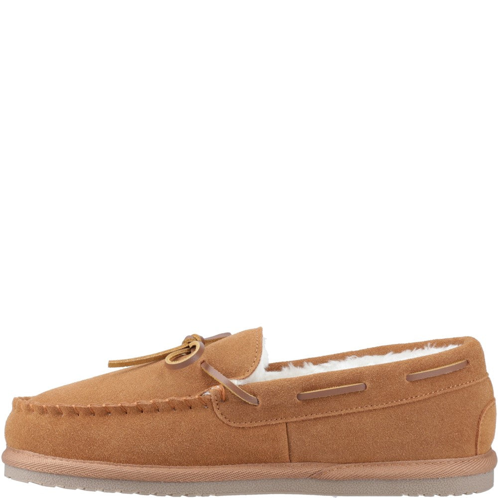 Classic Mens Slippers Tan Hush Puppies Abraham Slipper