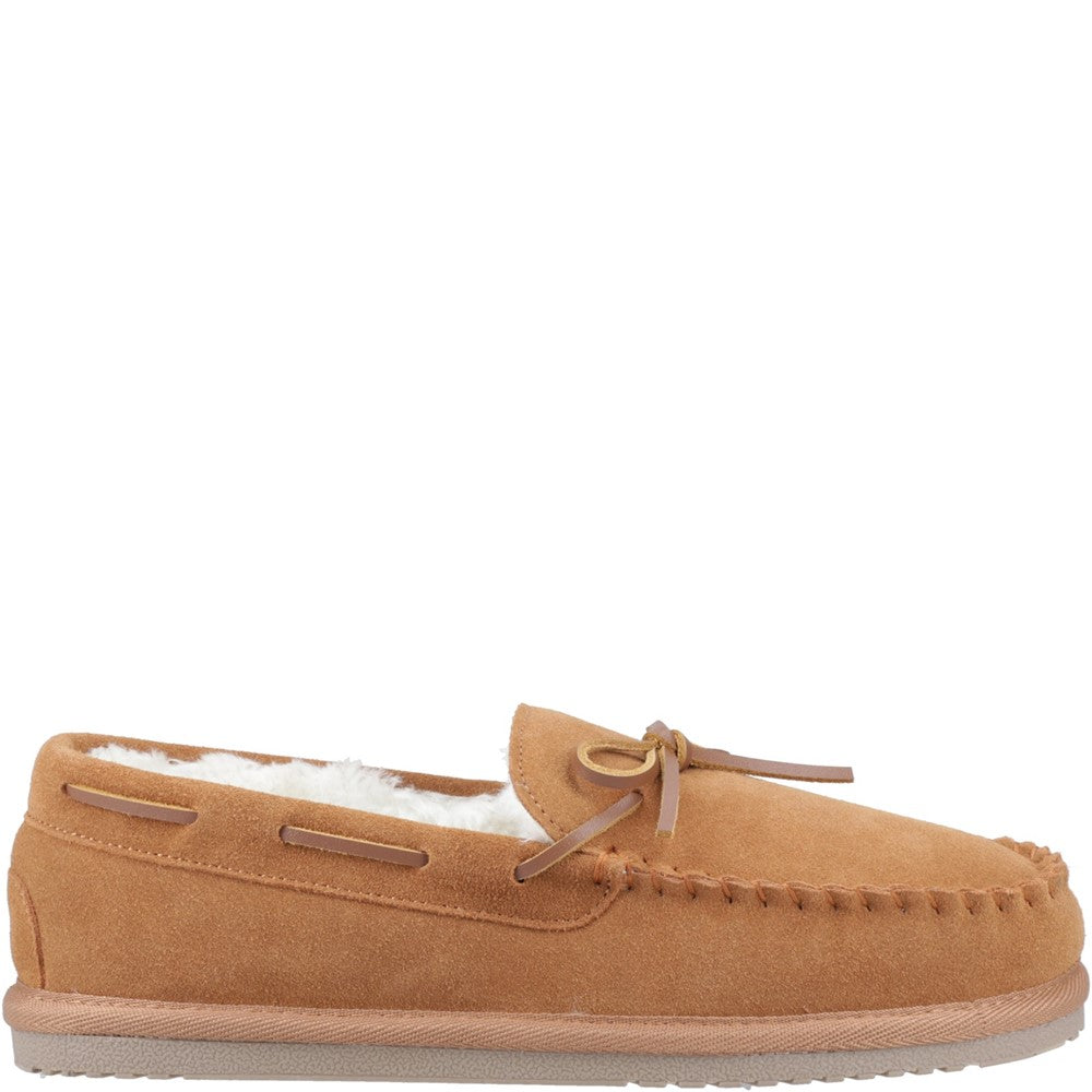 Classic Mens Slippers Tan Hush Puppies Abraham Slipper