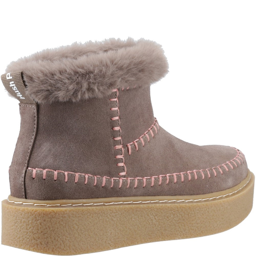 Ladies Ankle Boots Taupe Hush Puppies Brielle Stitch Boot