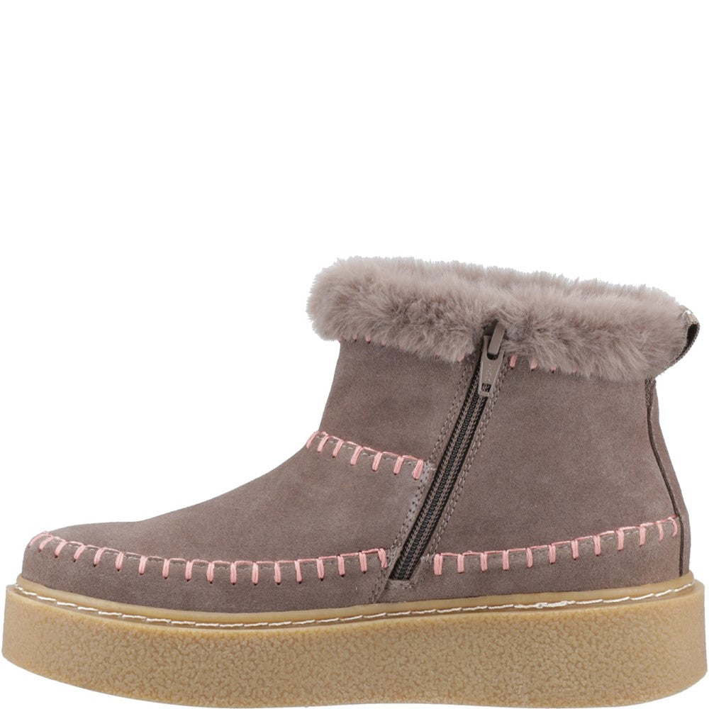 Ladies Ankle Boots Taupe Hush Puppies Brielle Stitch Boot