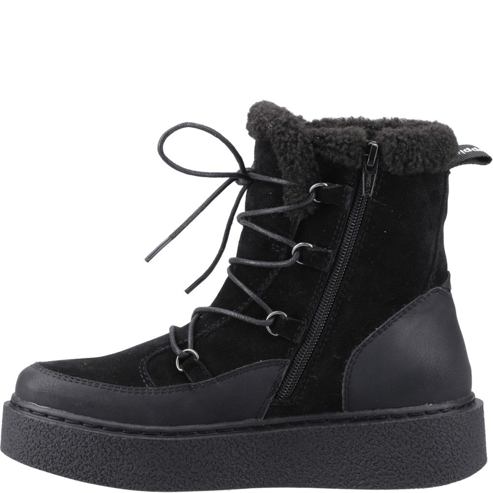 Ladies Ankle Boots Black Hush Puppies Bronte Ski Boot