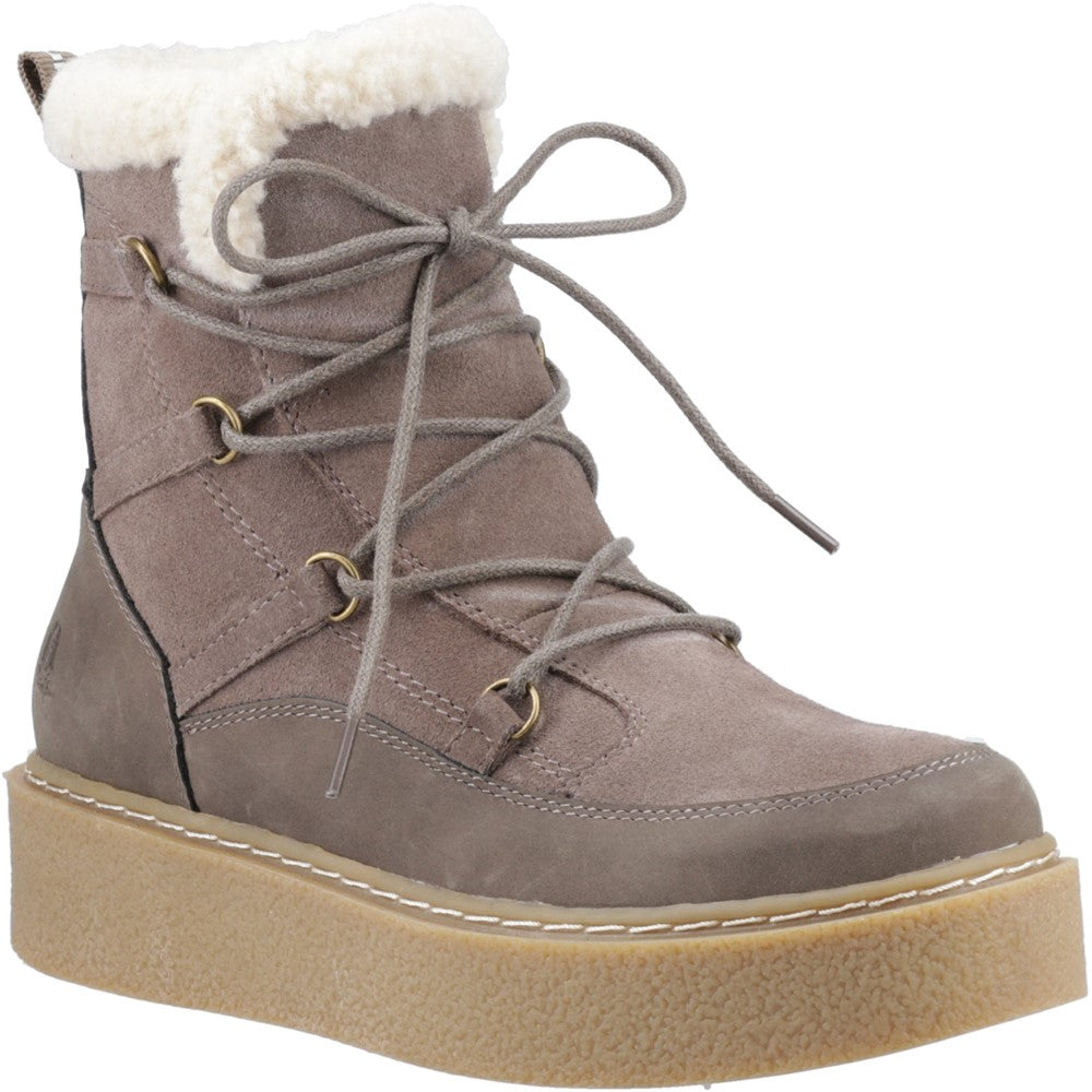 Ladies Ankle Boots Taupe Hush Puppies Bronte Ski Boot