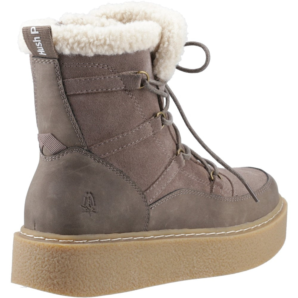 Ladies Ankle Boots Taupe Hush Puppies Bronte Ski Boot