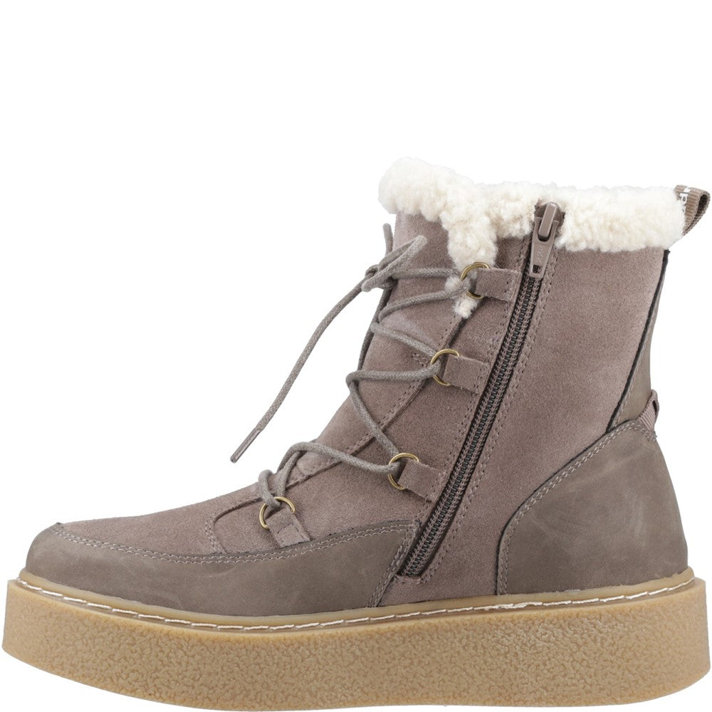 Ladies Ankle Boots Taupe Hush Puppies Bronte Ski Boot