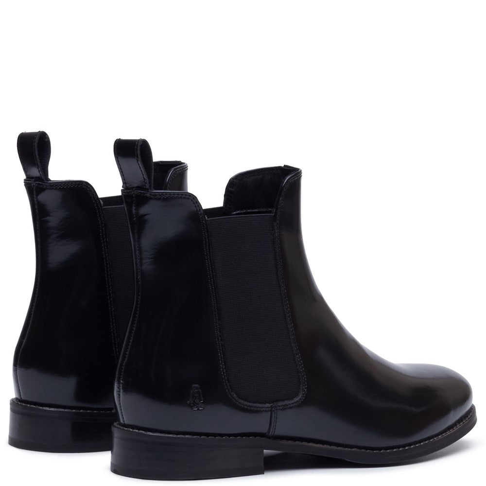 Ladies Ankle Boots Black Hi-Shine Hush Puppies Colette Boot