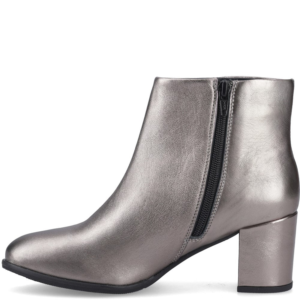 Ladies Ankle Boots Pewter Hush Puppies Claridy Boot