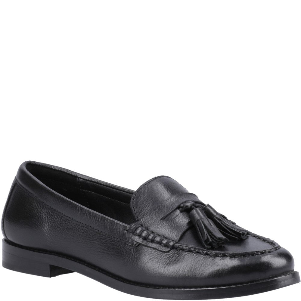 Slip On Ladies Shoes Black Hush Puppies Connie Tassel Loafer
