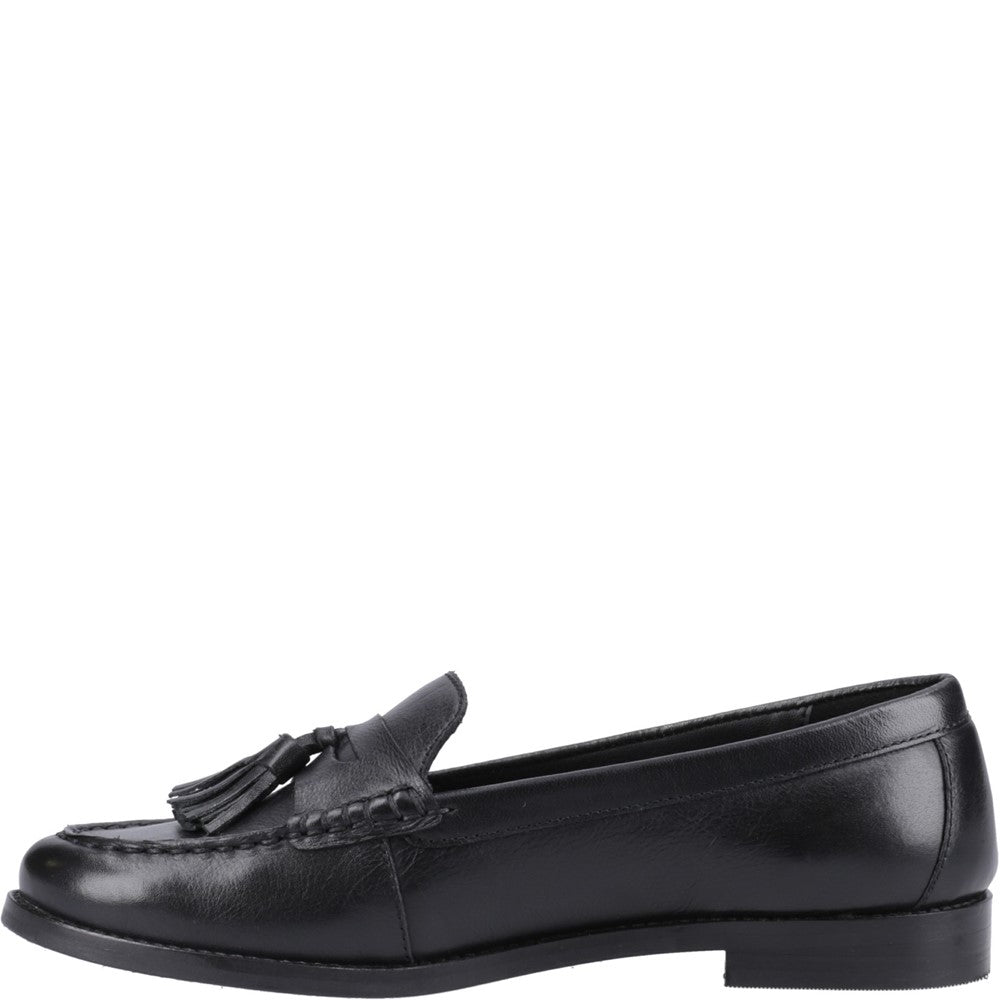 Slip On Ladies Shoes Black Hush Puppies Connie Tassel Loafer