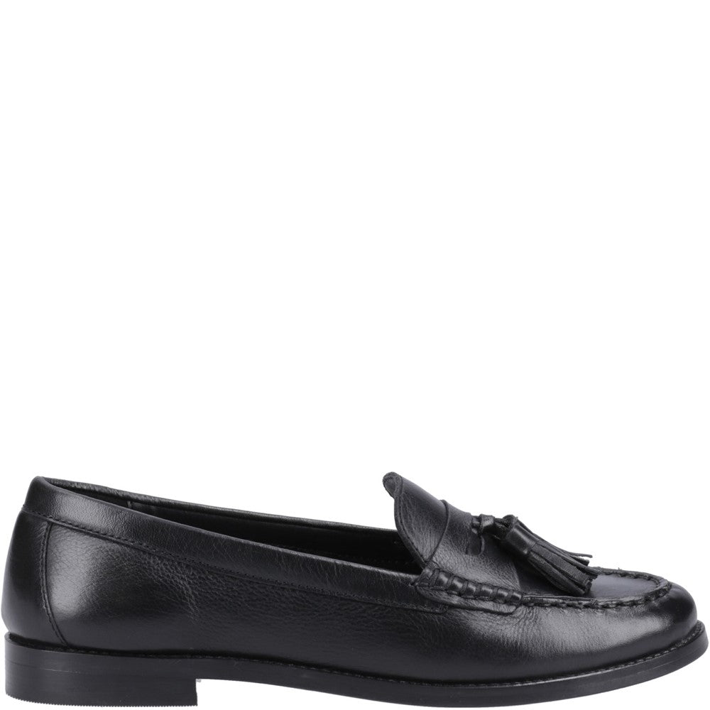 Slip On Ladies Shoes Black Hush Puppies Connie Tassel Loafer