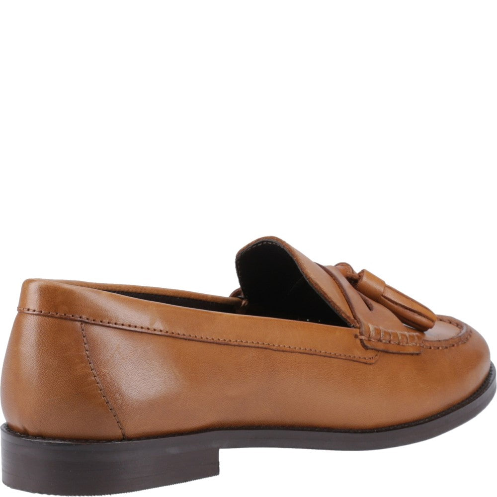 Slip On Ladies Shoes Tan Hush Puppies Connie Tassel Loafer