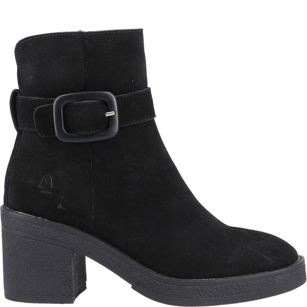 Ladies Ankle Boots Black Hush Puppies Fearne Buckle Boot