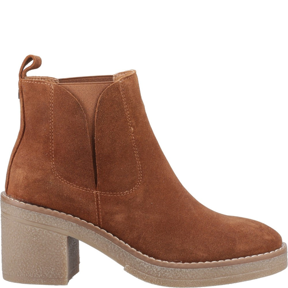 Ladies Ankle Boots Tan Hush Puppies Felicia Chelsea Boot