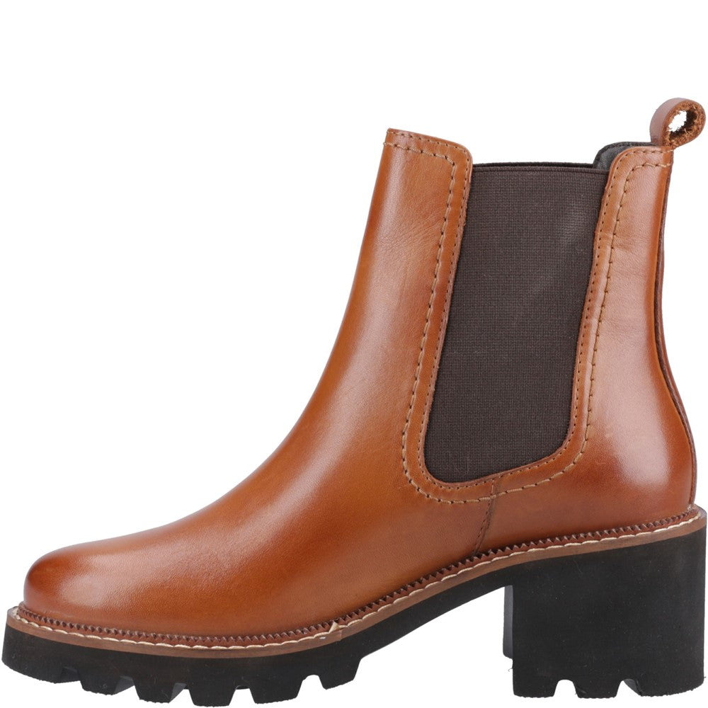 Ladies Ankle Boots Tan Hush Puppies Gaia Chelsea Boot