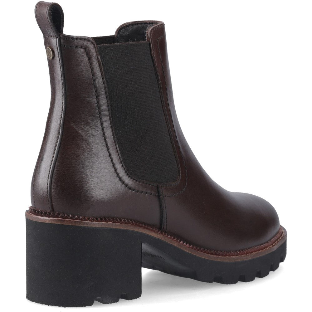 Ladies Ankle Boots Chocolate Hush Puppies Gaia Chelsea Boot