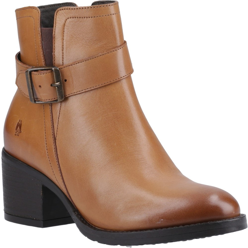 Ladies Ankle Boots Tan Hush Puppies Hensley Buckle Boot
