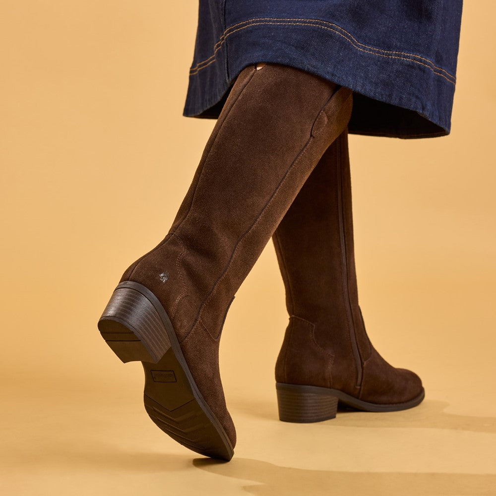 Ladies Long Boots Chocolate Hush Puppies Isabella Long Boot
