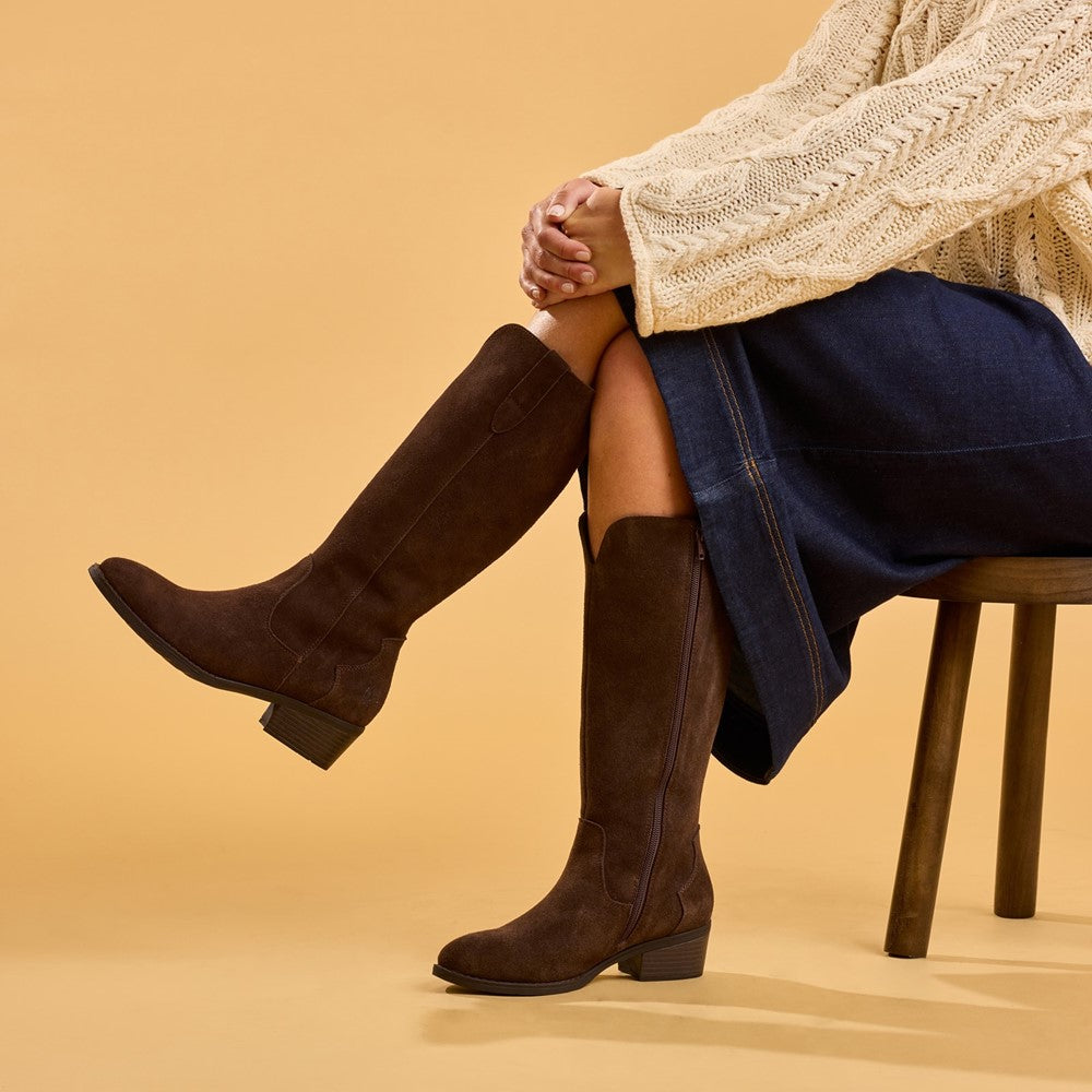 Ladies Long Boots Chocolate Hush Puppies Isabella Long Boot